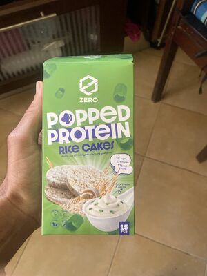Popped protein rice cakes