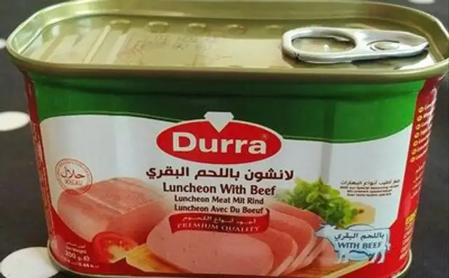Luncheon with beef front packaging
