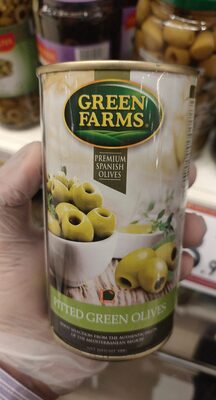 Green farm pitted green olives