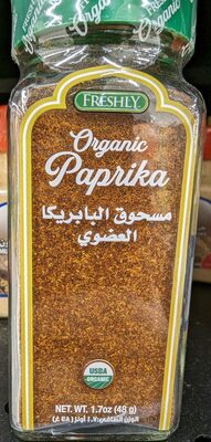 Freshly's organic paprika spice jar - 48 grammes