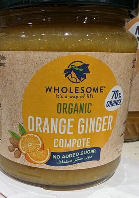 Organic orange ginger compote