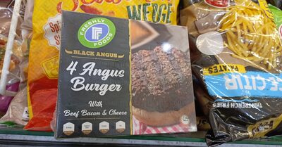 4 Angus burgers with beef Bacon