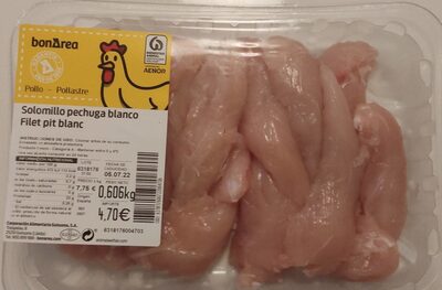 Solomillo pechuga pollo blanco