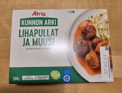 Kunnon arki lihapullat ja muusi