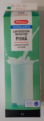 Suomalainen laktoositon rasvaton piimä