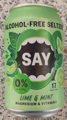 Alcohol-free seltzer lime & mint