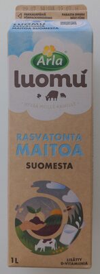 Luomu Rasvatonta maito suomesta
