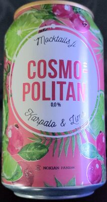 Cosmopolitan mocktail front packaging