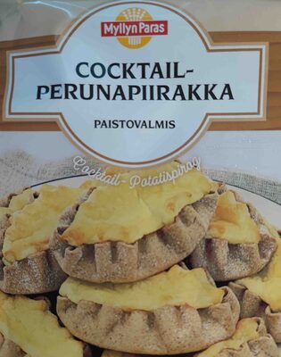 Cocktailperunapiirakka front packaging