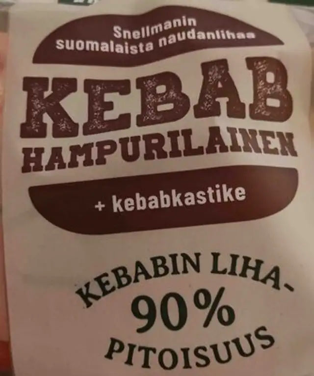 Kebabhampurilainen front packaging