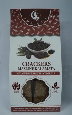 Ambrozia Crackers vegani cu masline Kalamata
