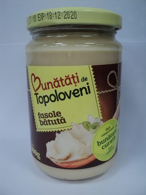 Bunătăți de Topoloveni Fasole bătută front packaging