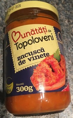 Bunatati de Topoloveni Zacusca de vinete front packaging
