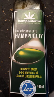 Hamppufarmi Kylmäpuristettu Hamppuöljy