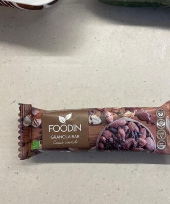 Granola bar cacao crunch front packaging