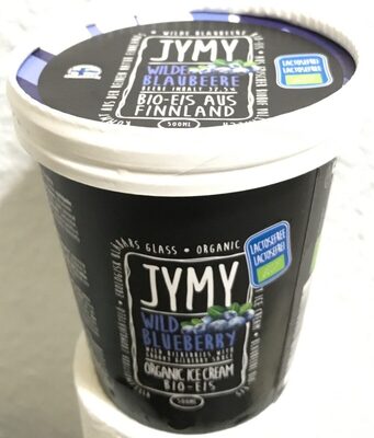 JYMY wild blueberry organic ice cream front packaging
