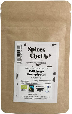 Tellicherry Black Pepper Ground front packaging