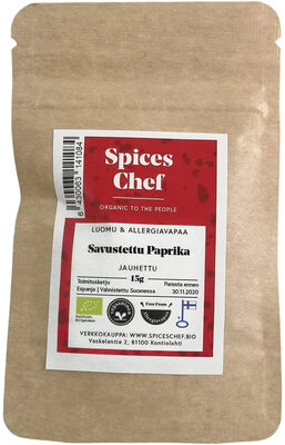 Smoked paprika powder front packaging