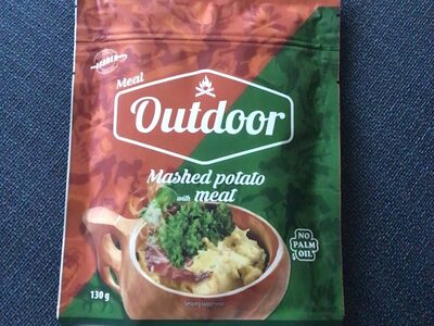 Mashed potato with meat front packaging