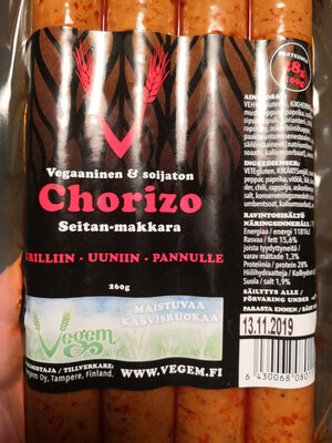 Chorizo seitan-makkara