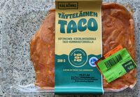 Täyteläinen taco kirjolohisuikale