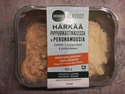 Härkää pippuri kastikkeessa & perunamuusia