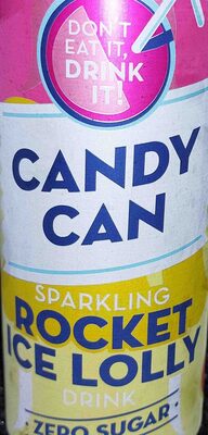 Candy can rocket ice lolly