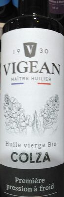 Huile vierge bio de colza