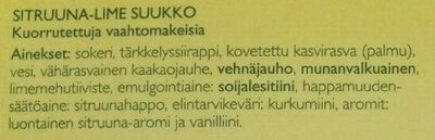 Kevät Suukko ingredients label
