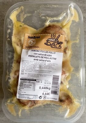 Jamoncitos de pollo con salsa de ajos