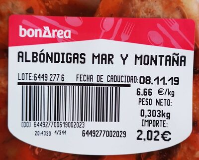 Albóndigas mar y montaña