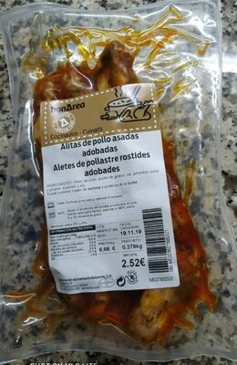 Alitas de pollo asadas adobadas