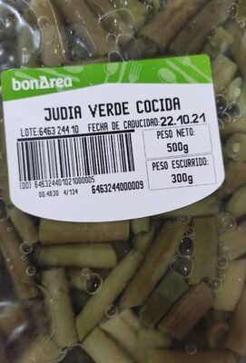 Judía berde cocida