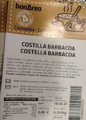 Costillas barbacoa