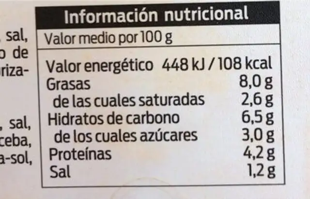 Pimientos piquillo rellenoS jamon nutrition facts table