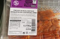 Pinchos de muslo de pavo