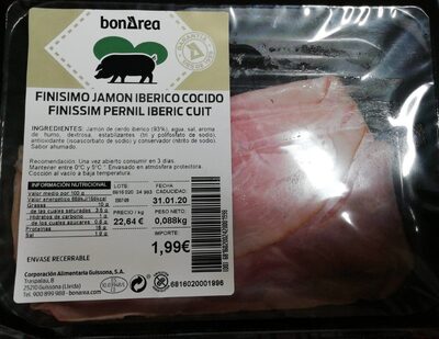 Finisimo jamon iberico cocido