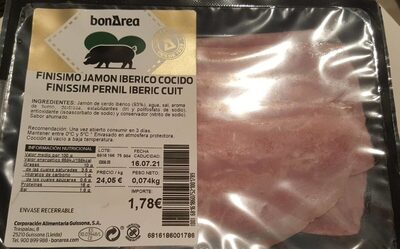 Finísimo jamón ibérico cocido