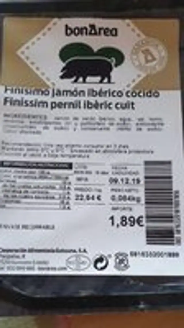 Jamon iberico cocido