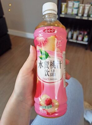 Peach juice drink front packaging