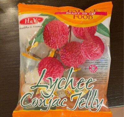 Lychee conjac jelly