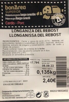 Longaniza del rebost