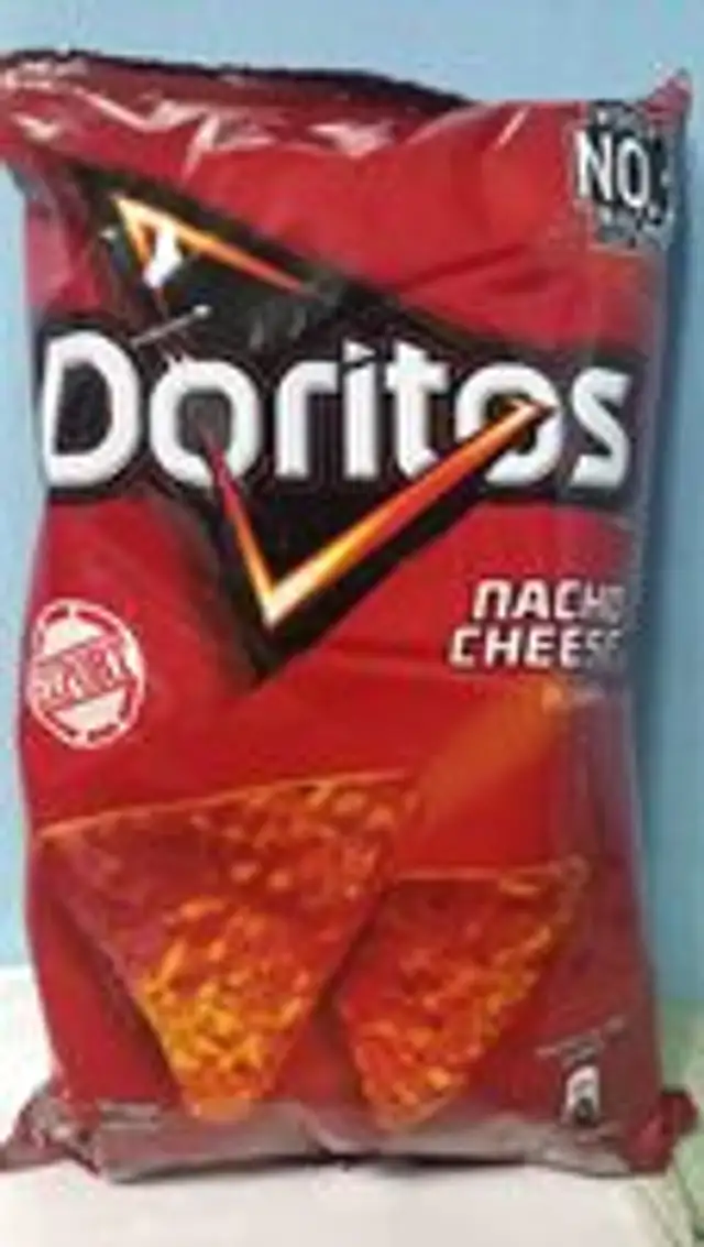 nacho cheese flavored tortilla chips