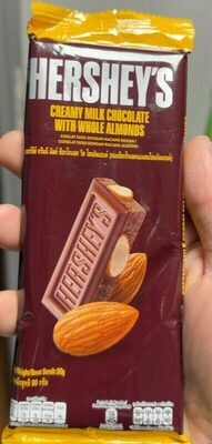 Hershey’s creamy milk chocolate withwhole almonds