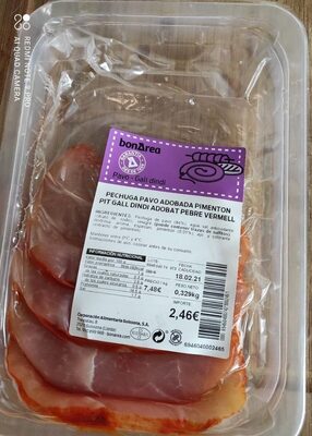 Pechuga de pavo adobada pimenton