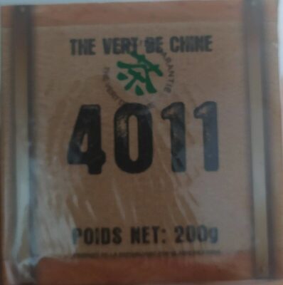 Thé vert de chine front packaging