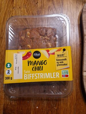 Svin Biffstrimler Mango Chili front packaging