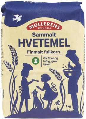 Hvete Sammalt Fin 1kg Møllerens front packaging