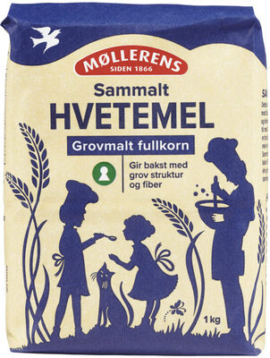 Hvete Sammalt Grov 1kg Møllerens front packaging