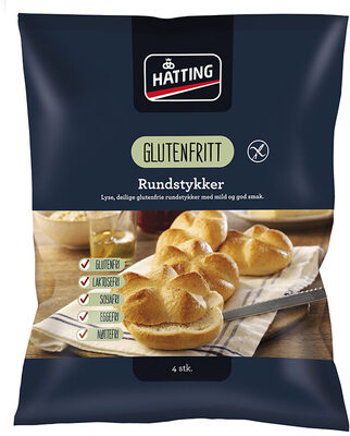 Rundstykker Fine glutenfri 4stk 260g Hatting